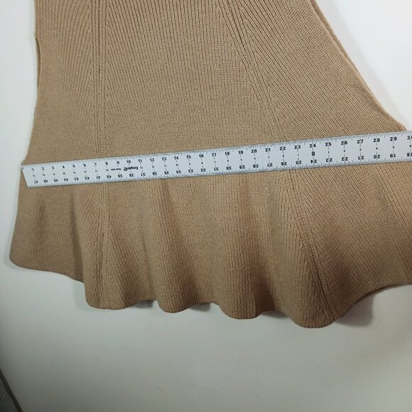 NWT Classic Tan Turtleneck Cape, Poncho Sweater W/ Armholes by PINCH, Size M/L - Picture 12 of 16